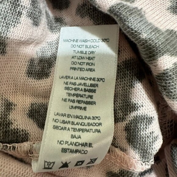 Sundry Sweatpants Size 1 Small 4/6 Pink Gray Leopard Print Stretch Cotton NWT‎ - Picture 7 of 7